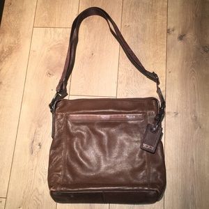 100% Genuine Leather Tumi Messenger Bag